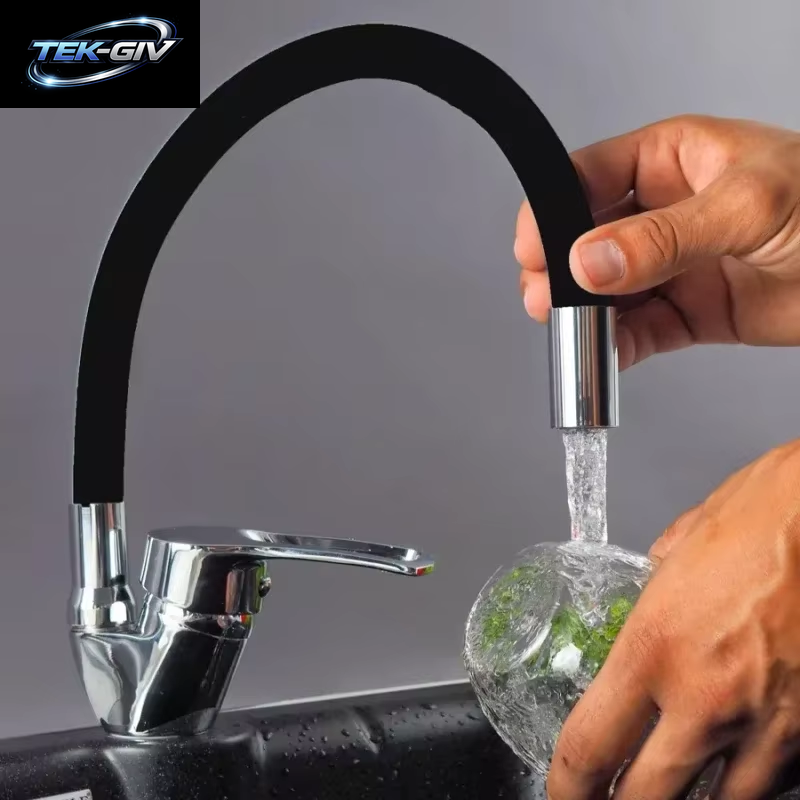 Küchenspüle-Wasserhahn, Warm- Und Kaltwasser-Mischbatterie, 360 Grad Drehbar, Flexibler Schlauchhahn, Deckmontage, Einloch-Wasserhahn Für Die Küche
