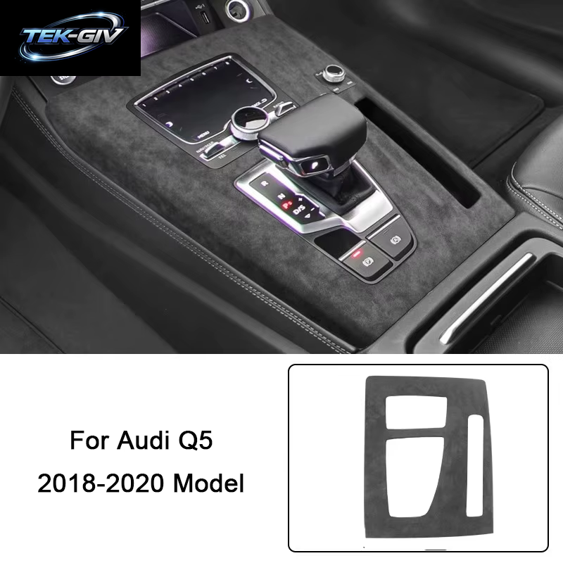 Für LHD Audi Q5 2018 2019 2020 2021 2022 2023 2024 Italienische Wildleder-Verkleidungen Innenraum-Verzierungen Für Türen, Schaltwippen, Mittelkonsole