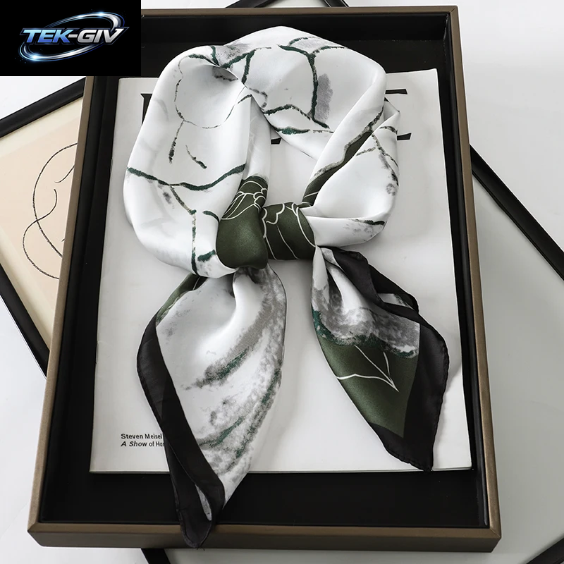 60 Farben Luxus-Schal Für Damen 70*70Cm Seidengefühl Quadratisches Haartuch Foulard Satin-Schal Großformatiges Kopftuch Hijab Taschentuch