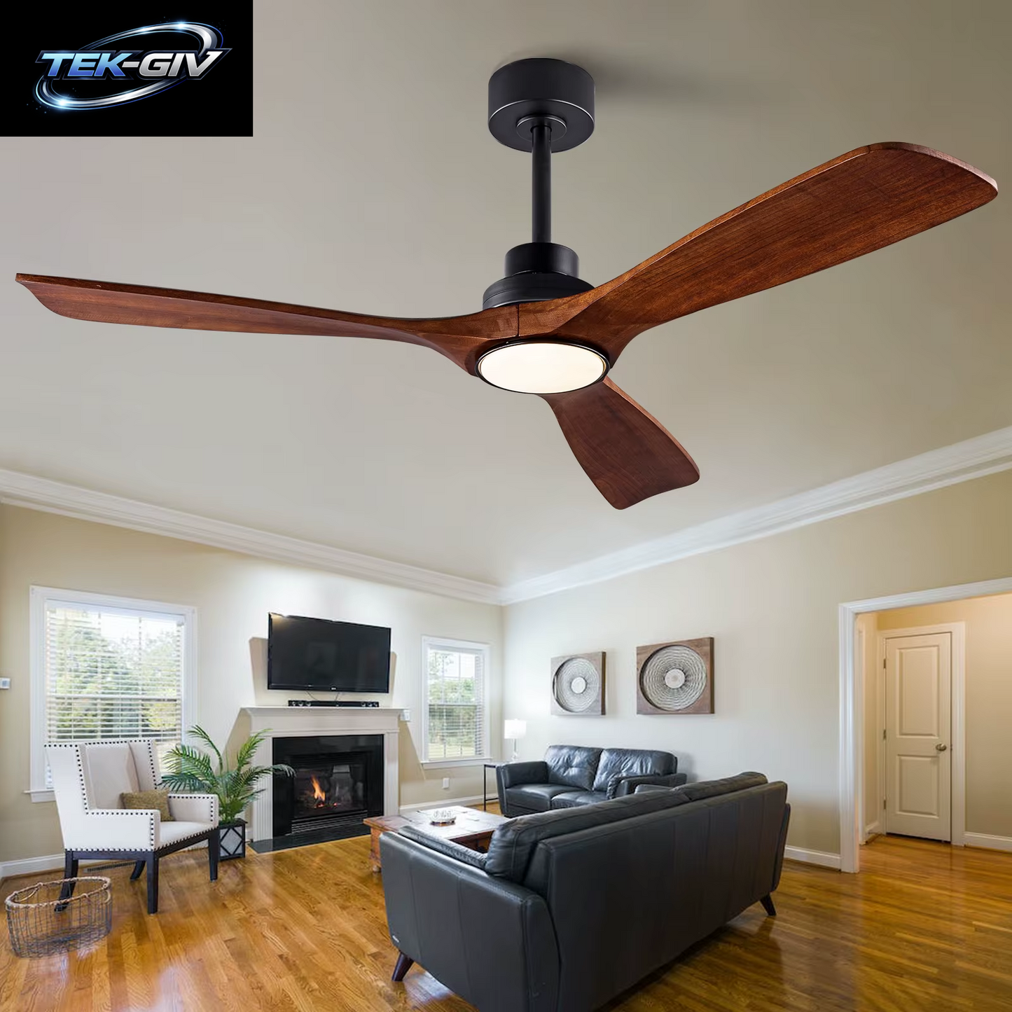 42 52 60 Zoll Deckenventilator Aus Holz Mit Lichtern, Fernbedienung, Leiser Gleichstrommotor, Ventiladores De Techo Für Wohnzimmer
