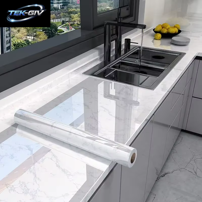 10 M X 80 Cm Marmor Selbstklebende Tapete Wasserdicht Ölbeständig Küchenaufkleber Thermostabilität Dekorative Folie Heimdekoration