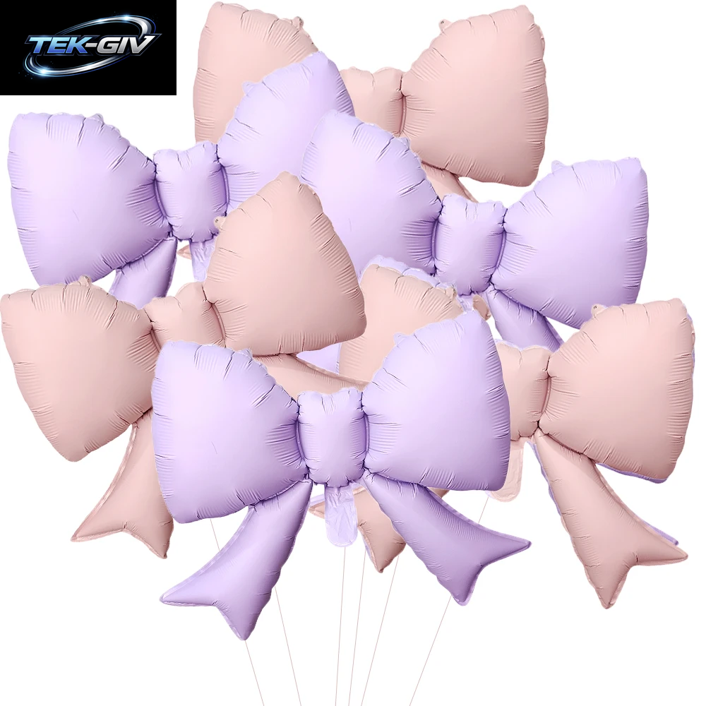 6 Stücke Baby Rosa Schleife Ballon Fliege Rosa Ballon Mini Bogen Ballon Hochzeit Braut Dusche Mädchen Geschenk Ballon Dekoration