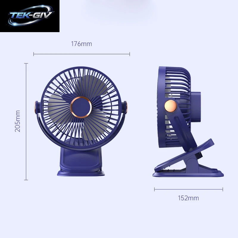 Clip-Ventilator, 5 Geschwindigkeitsstufen, Elektrischer Ventilator, USB, Leiser Mini-Ventilator Für Zuhause, Büro, Schreibtisch, Luftkühler, Tragbarer Kühlventilator Für Den Außenbereich, Clip-Ventilator Für Kinderwagen
