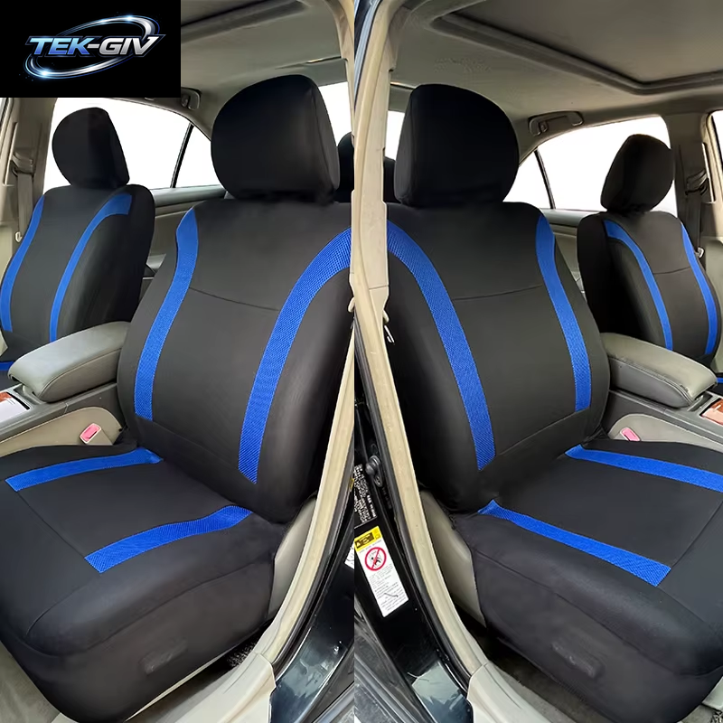 AUTO plus Sport Universal Polyester Auto Sitz Abdeckung Set Fit Meisten Auto Plain Stoff Bicolor Stilvolle Auto Zubehör Seat Protector