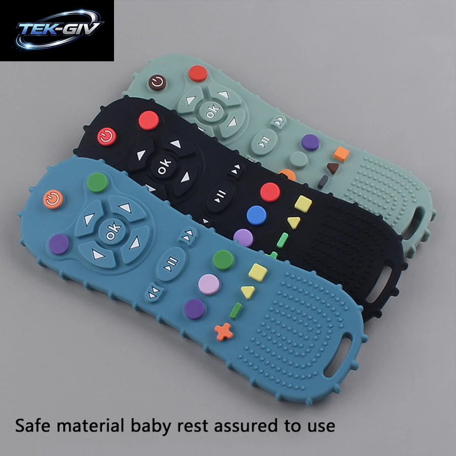 1 Stücke Baby Fernbedienung Beißring Silikon Baby Anti-Essen Handschuhe Schnuller Armband Zahnen Stick Beißen Spielzeug
