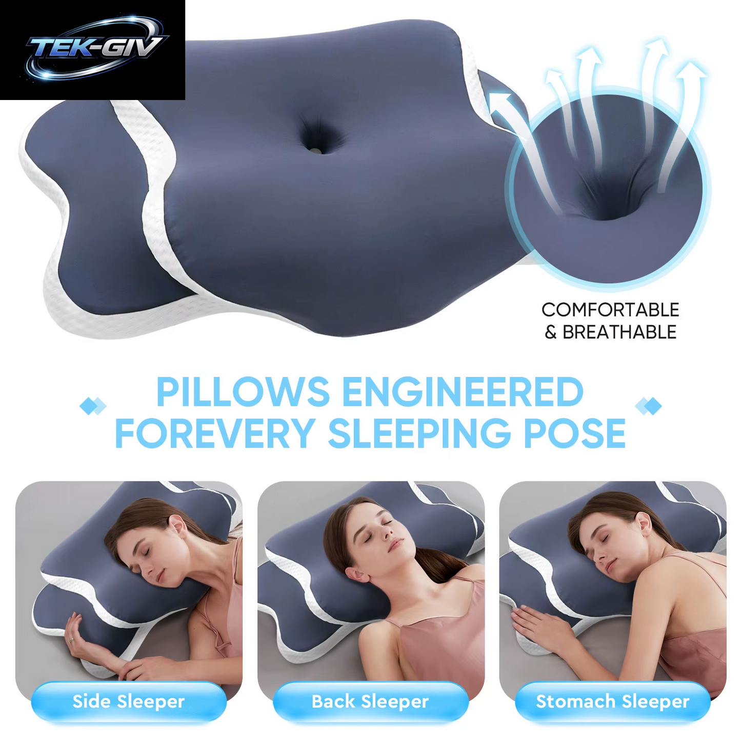 Memory-Schaum-Kissen, Nackenkissen, Linderung Von Nackenschmerzen, Kontur, Ergonomische Orthopädische Nackenstütze Für Seitliche Rücken-, Bauchschläfer-Geschenk