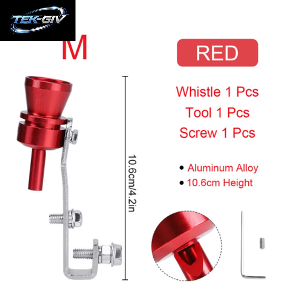 S M L XL Größe Rot Schwarz Turbo Sound Whistle Für Fahrzeug Refit Gerät Auspuffrohr Auto Turbmuffler Universal Sound Simulator Auto
