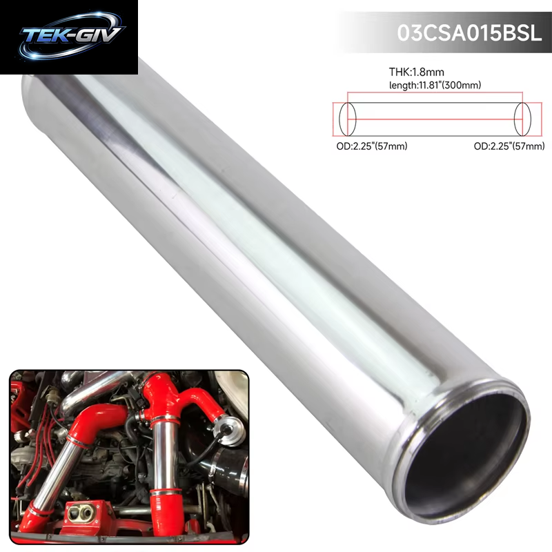 Universal 0 Grad Aluminium 48Mm-70Mm /1.89 ''-2.75" Zoll Turbo Inter Rohr Piping Schläuche Intake L = 300MM