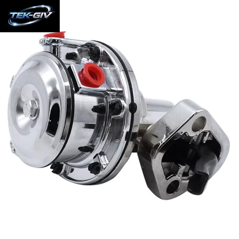 Ab61-Für Chevy Small Block V8 Mechanische Kraftstoffpumpe – 2 Ventile, 80 GPH, 8 PSI – SBC (262–400), Chrom, Autozubehör