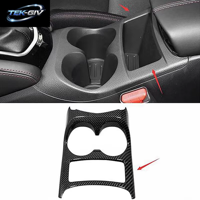 Auto Carbon Fiber Vorne Sitz Center Control Wasser Flasche Tasse Halter Abdeckung Trim Für Nissan Qashqai J11 2014-2020