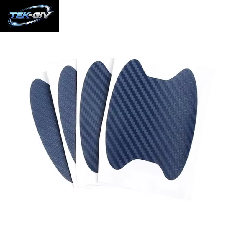 4 Teile/Satz Auto Styling Formteile Aufkleber Autotür Aufkleber Kohle Faser Kratzer Beständige Abdeckung Auto Griff Schutz Folie Teile