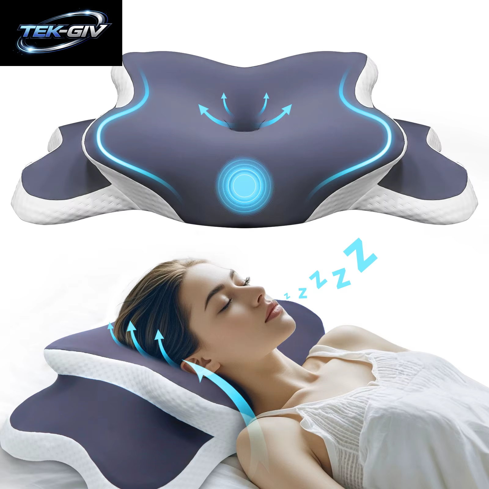 Memory-Schaum-Kissen, Nackenkissen, Linderung Von Nackenschmerzen, Kontur, Ergonomische Orthopädische Nackenstütze Für Seitliche Rücken-, Bauchschläfer-Geschenk