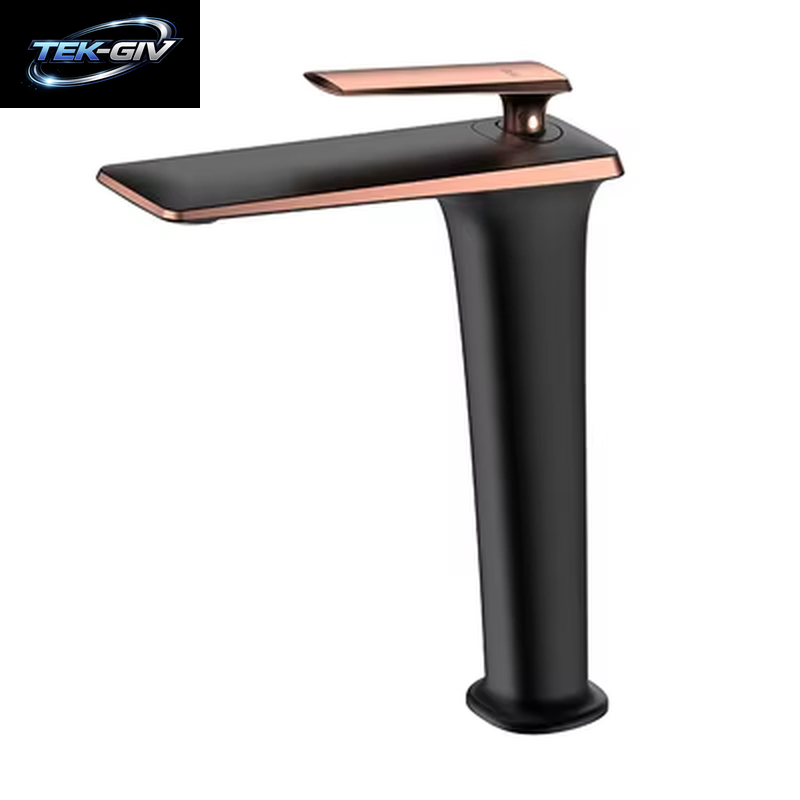 BAKALA Luxus Schwarz Rose Gold Waschbecken Wasserhähne Moderne Weiß Wasserhahn Badezimmer Luxus Becken Wasserhähne Heiß Kalt Wasser Waschbecken Mischbatterie