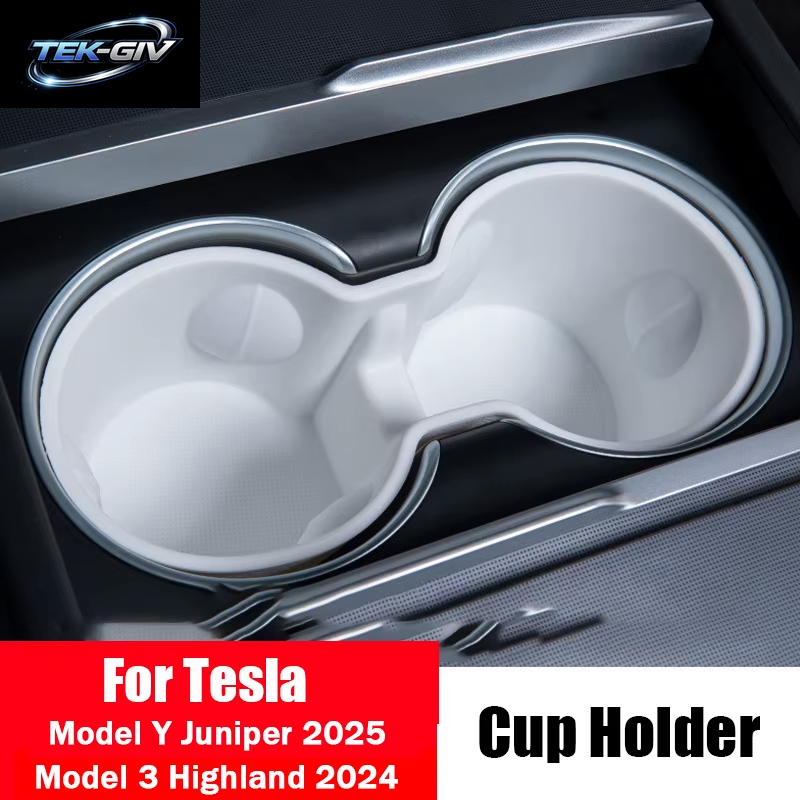 Wasserbecherhalter Für Tesla Model 3 Highland 2024, Modell Y Juniper 2025, Autozubehör, Mittelkonsole, Organizer, Aufbewahrungsbox