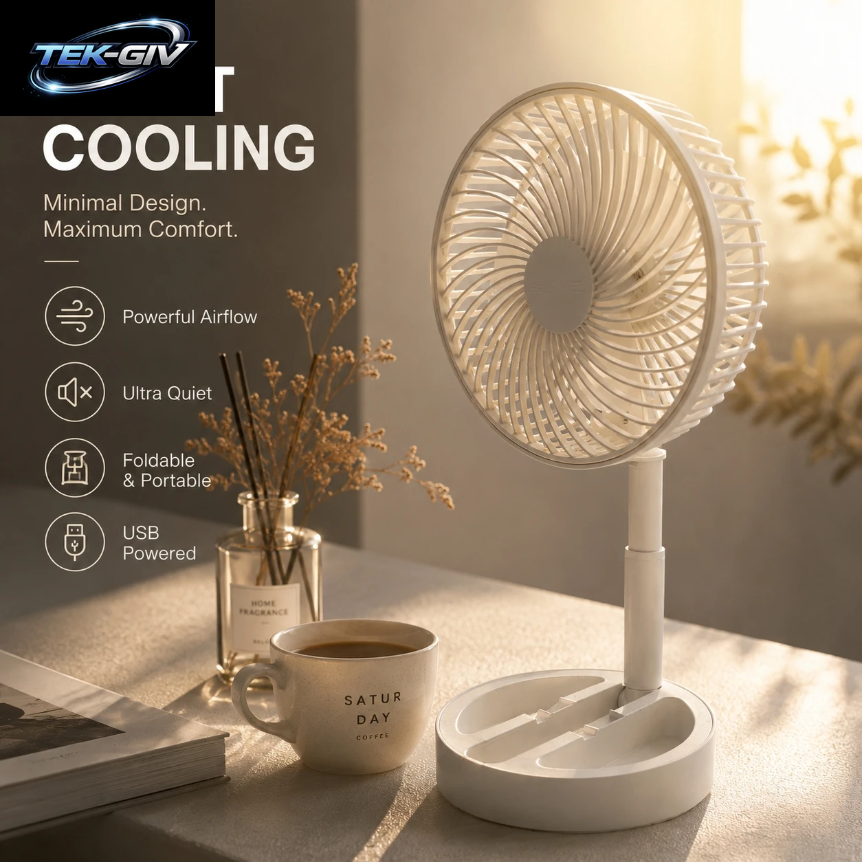 Tragbarer Hochleistungs-Tischventilator, Mini-Elektro-Luftkühler, Luftzirkulator, Desktop-Kühlventilator, Perfekt Für Zuhause, Wohnheim Und Büro