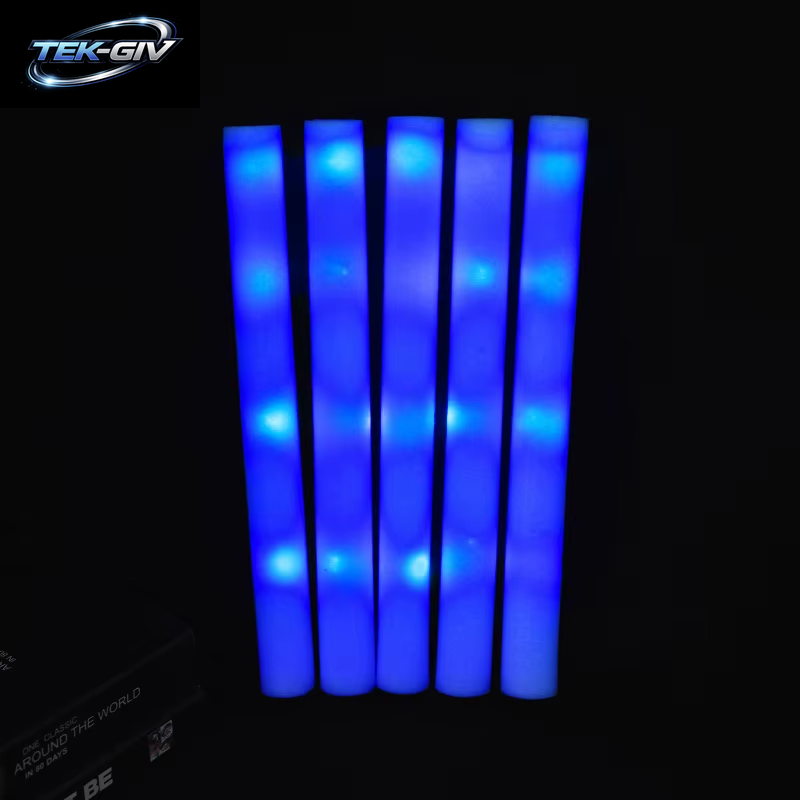 30 Stück RGB LED Glow Foam Stick Bulk Bunte LED Glow Sticks Cheer Tube Dark Light Geburtstag Hochzeit Party Supplies