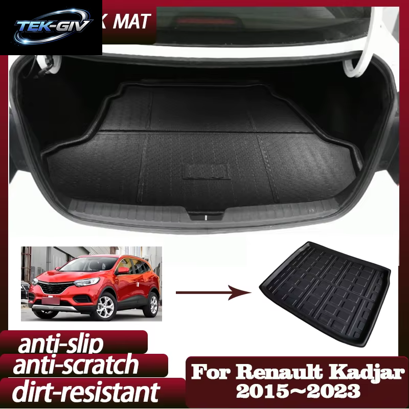 Auto Hinten Stamm Matte Für Renault Kadjar 2015 ~ 2023 2021 2020 2019 2018 2016 Gepäck Liner Fach Teile Anti-Slip Fach Boden Pad Auto
