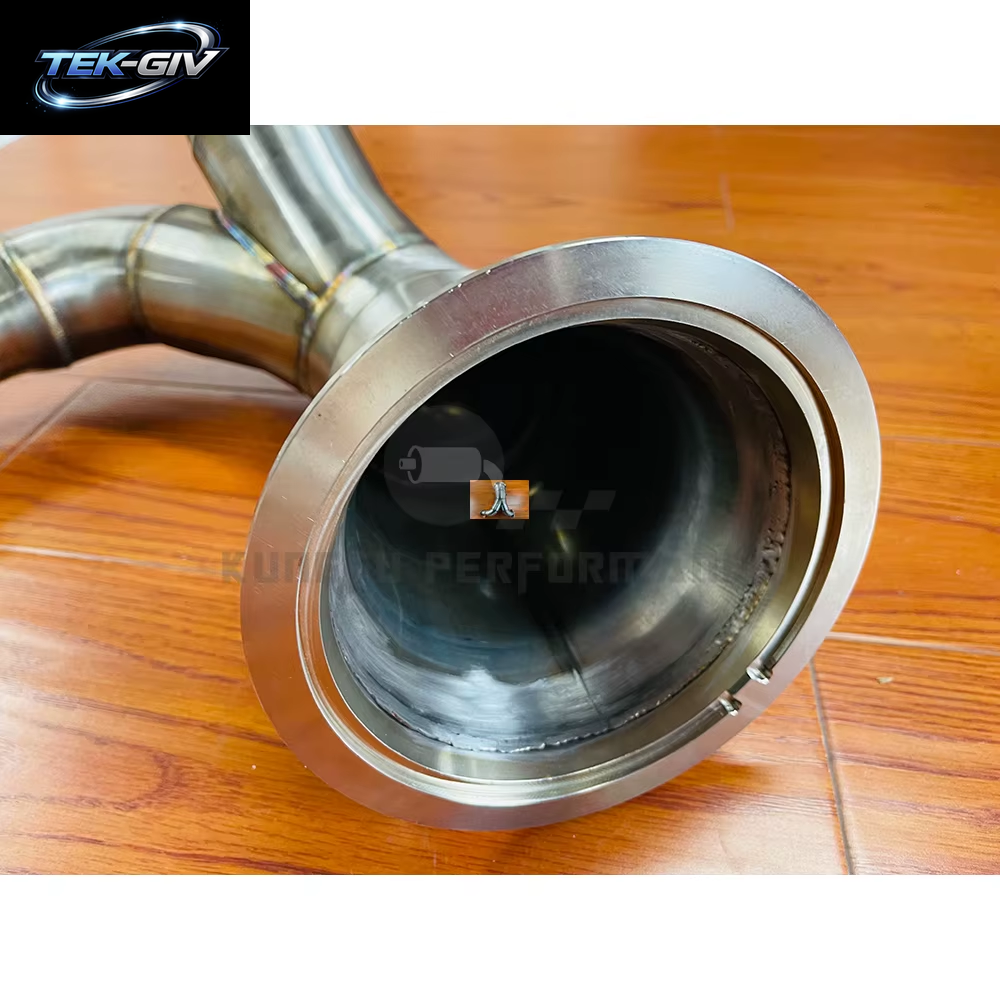 KUNGFU PERFORMANCE SS304 High-Flow Competition Catless S5 Downpipe FÜR AU DI S4 B9 3.0T 2017-2022