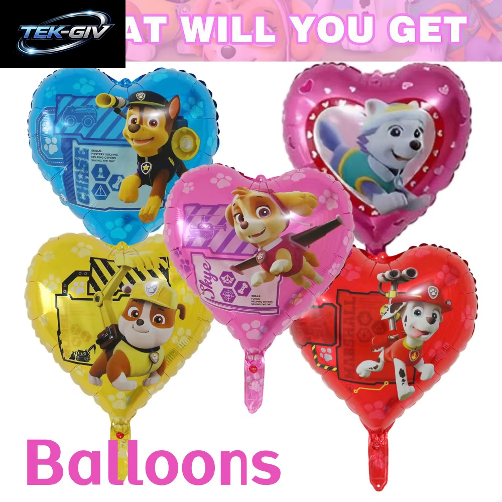 Rosa Paw Patrol Skye Geburtstag Party Dekorationen Skye Folie Latex Ballons Geschirr Teller Hintergrund Für Kinder Mädchen Party Supplies