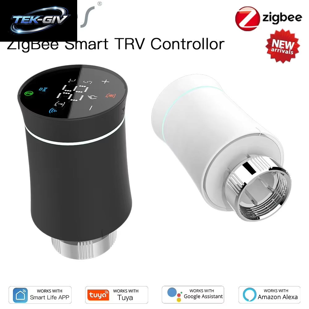 MOES Zigbee 3,0 TRV Thermostat Tuya Heizkörper Stellventil Smart Programmierbare Temperatur Controller Alexa Google Sprachsteuerung