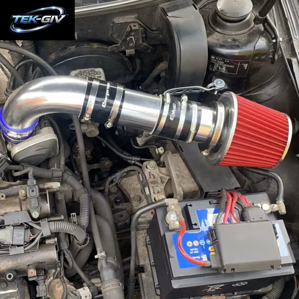 3" 76Mm Universal Lufteinlassrohr Ansaugrohr Aus Aluminiumlegierung Kit Turbo Direkter Kaltluftfilter Einspritzsystem