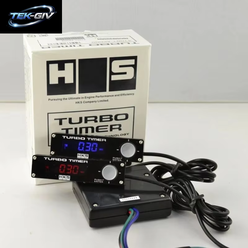 Typ 0, Rennwagen-Turbo-Timer, Weiß/Rot/Blau, Digitale Led-Anzeige 41001-AK009 Mit Logo