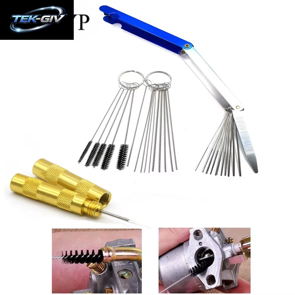 Airbrush Reiniger Set Vergaser Carbon Dirt Jet Entfernen Reinigungsnadeln Bürsten Reinigungswerkzeuge Für Automobil Motorrad Schläuche