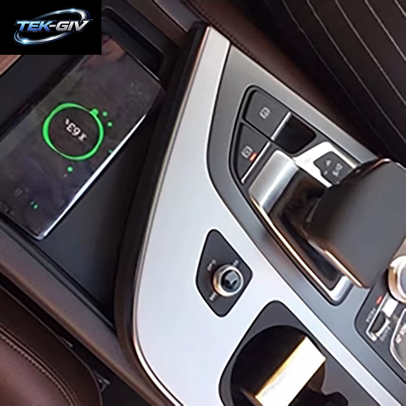 15 W Kabelloses Auto-Ladegerät Für Die Mittelkonsole, Handy-Ladegerät, Schnellladeplatte, Ladehalter Für Audi Q7 2016 2017 2018 2019