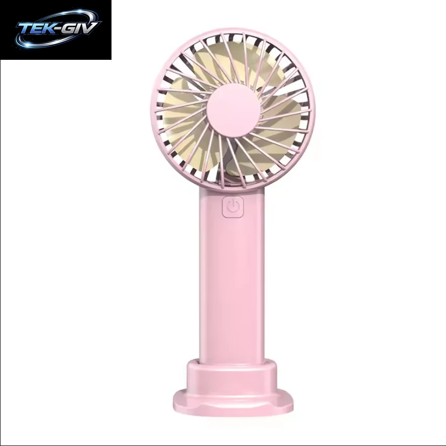 USB Mini-Handventilator Mit Starkem Wind, Tragbar, Leise, Wiederaufladbar, Desktop-Luftkühler Mit Telefonhalter, Kühlventilator Für Reisen Im Freien