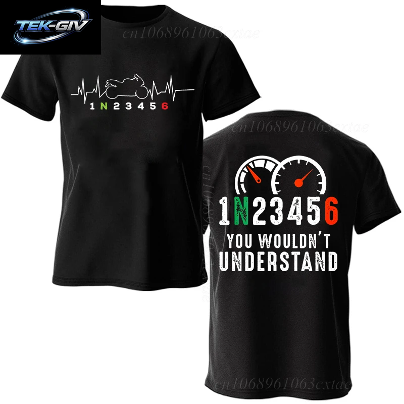 Sommer Mode Männer T Shirt Kleidung 1N23456 Motorrad Getriebe Biker Herzschlag Grafik T Shirt Casual Übergroßen Männer T-Shirts
