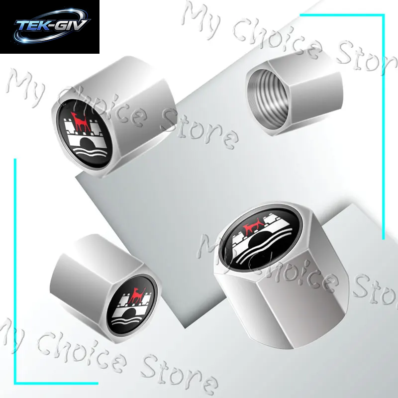 4 Stücke Wolfsburg Edition Emblem Auto Ventilkappen Rad Reifen Luftreifen Vorbau Schutzhülle Für VW Golf Mk5 Passat Jetta Tiguan Polo