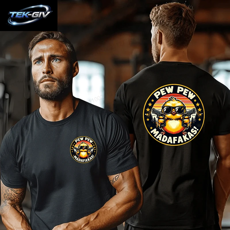 Herrenbekleidung Pew Pew Madafakas T-Shirt Männer Frauen T-Shirt Modemarke Kleidung T-Shirts Süßes Küken Lustiges Grafik-Freizeithemd
