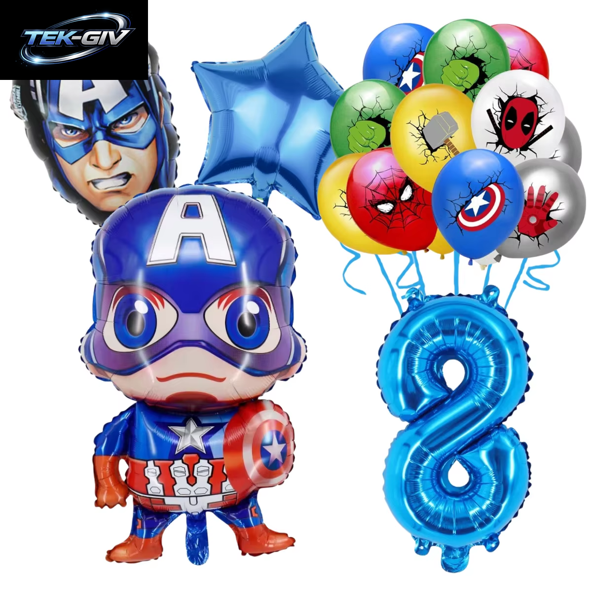 The Avengers Marvel Superheld Hulk Spider-Man Iron Man Ballon Latex Digitalballon Geburtstagsparty Babyparty the Avengers