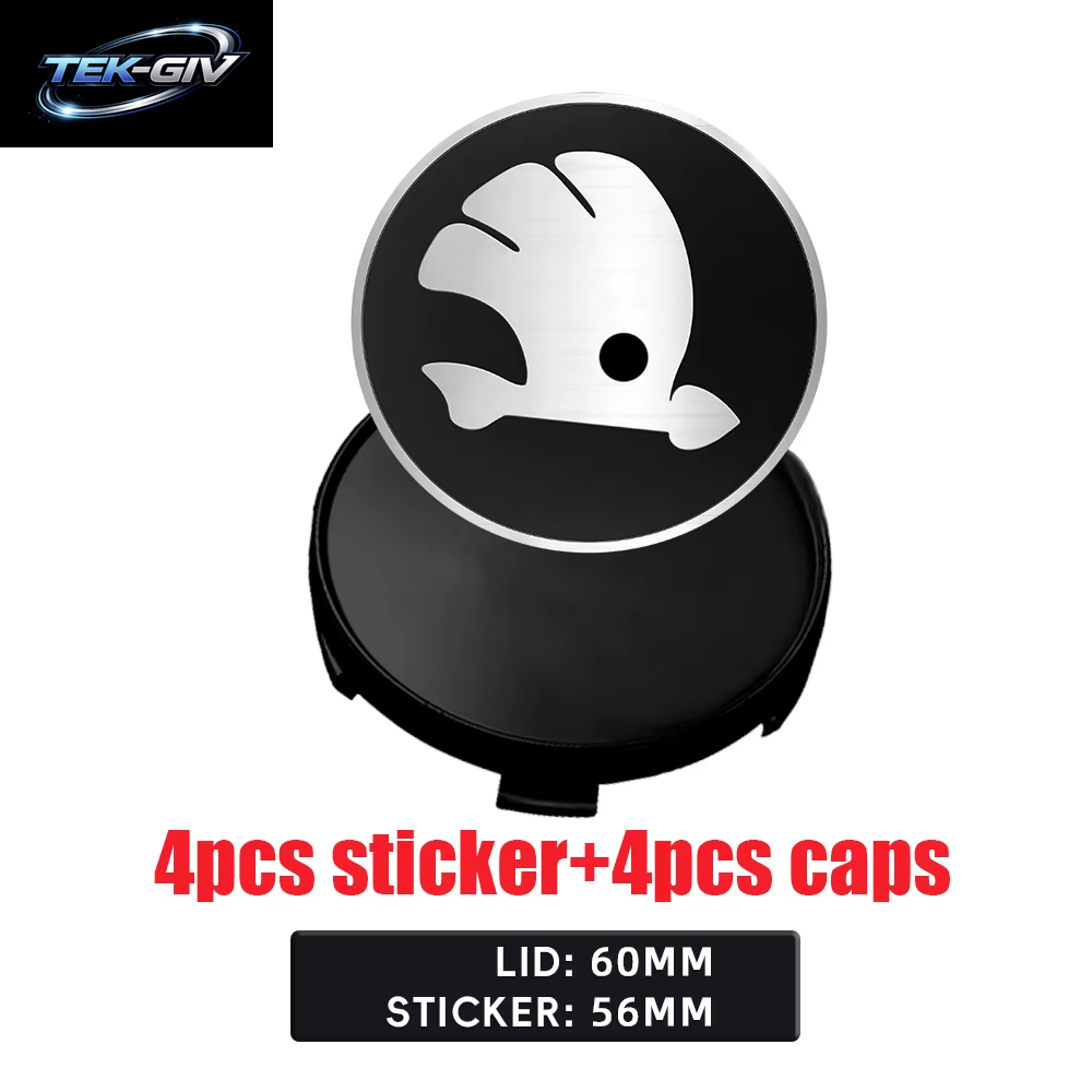 56/60/65/68 MM Auto Rad Center Hub Caps Aufkleber Reifen Felge Abdeckungen Für Skoda S Logo Octavia Fabia 2 Superb 2 Kamiq VRS VII Kodiaq