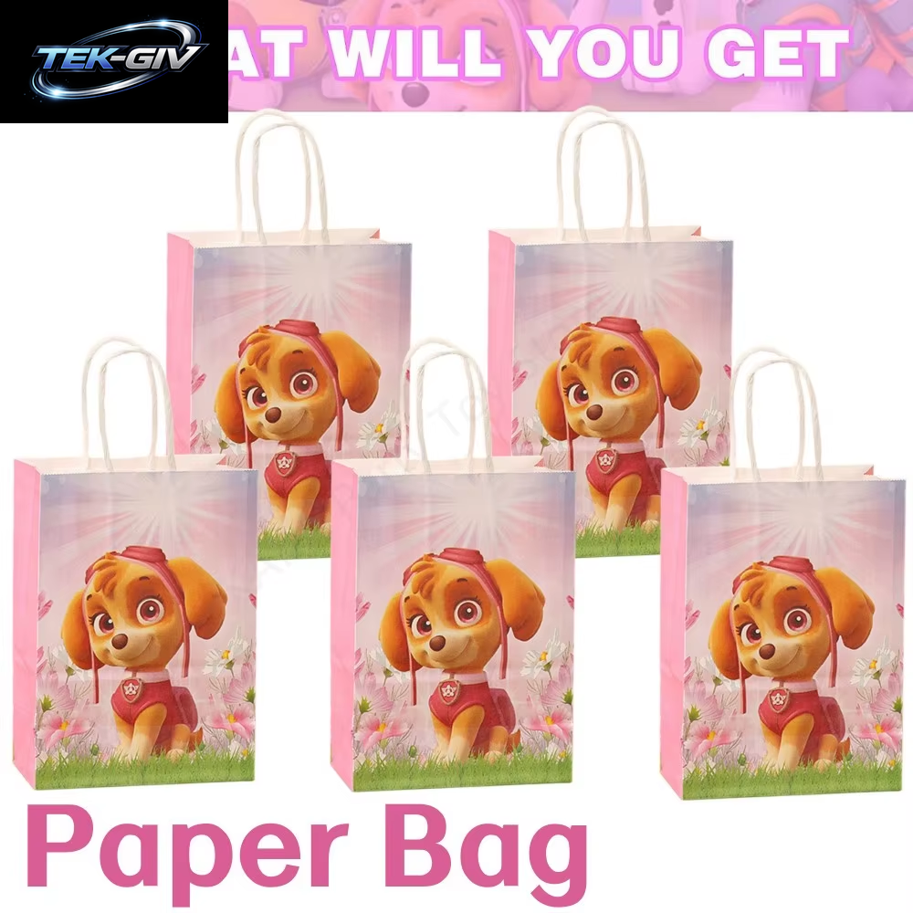 Rosa Paw Patrol Skye Geburtstag Party Dekorationen Skye Folie Latex Ballons Geschirr Teller Hintergrund Für Kinder Mädchen Party Supplies