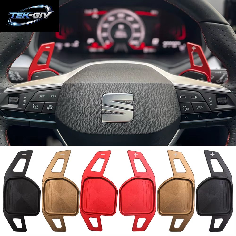 Schaltwippe Für Seat Leon FR Cupra Ateca Ibiza 6P Arona Tarraco Alhambra Auto Lenkradverlängerung Shifter DSG Getriebelaufkleber