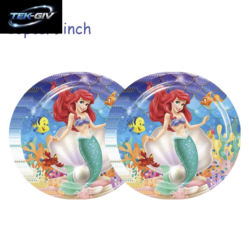 Die Kleine Meerjungfrau Geburtstag Party Dekoration Prinzessin Ariel Papier Serviette Teller Tasse Tischdecke Luftballons Kinder Baby Shower Supplies