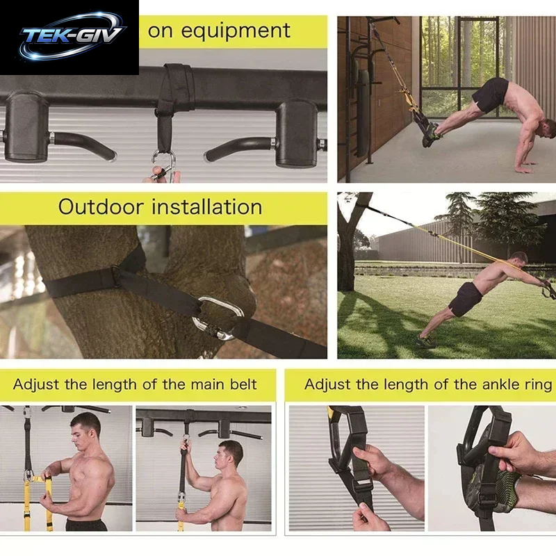 Neue 1-Set Suspension Training Strap Fitness Kraft Power Suspension Trainer Yoga Strap Wand Halterung Professionelle Trx Spanner