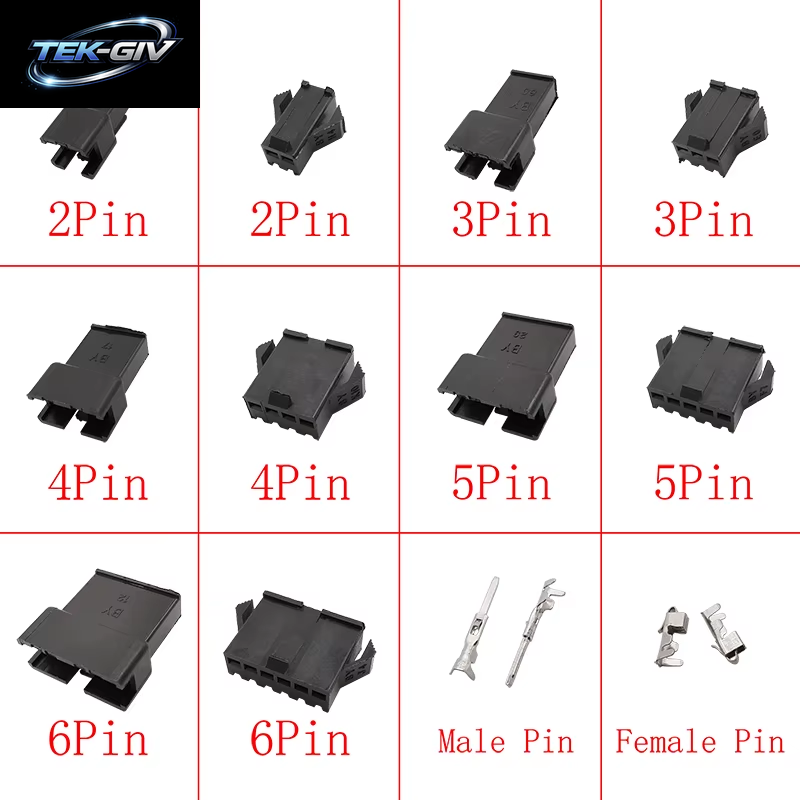 Schwarz JST SM 2,54Mm Pitch Stecker 2/3/4/5/6/7/8 Pin Männlich Weiblich Stecker Gehäuse Draht Anschlüsse Kunststoff Shell Crimp Pin Terminal