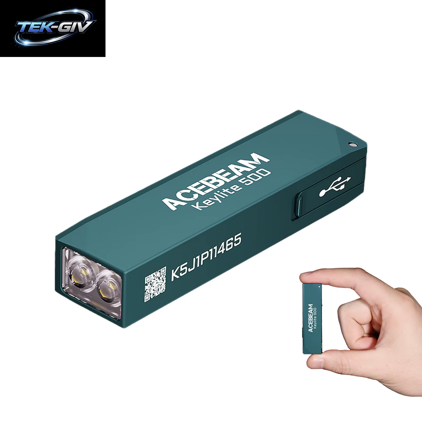 ACEBEAM Schlüsselanhänger-Taschenlampe Keylite 500 EDC Wiederaufladbare Taschenlampe Mit Selbstverteidigungs-Stroboskopmodus Und Dual-Led-Licht Für Camping Und Arbeit