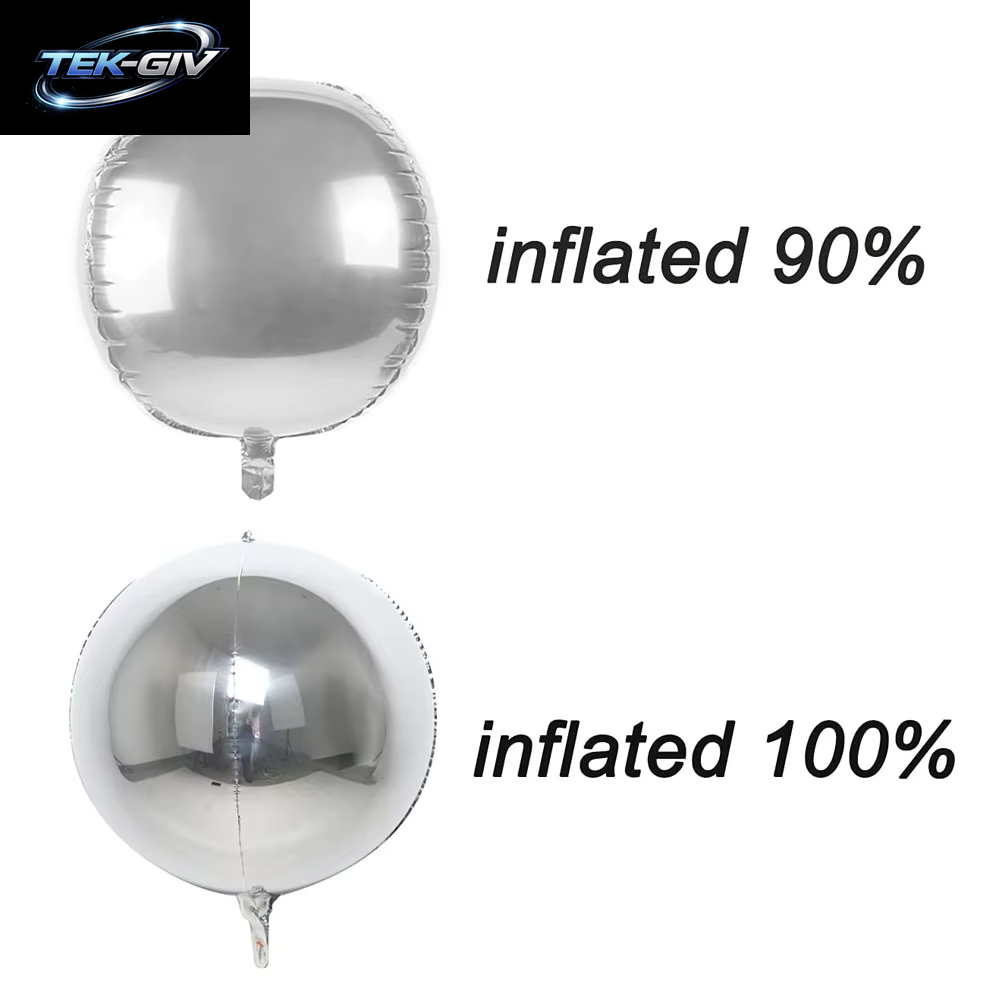10 Stück Silberne 4D-Rundballons 10 18 22 32 Zoll Große Metallische Silberfolienballons Für Geburtstag, Hochzeit, Silberne Partydekorationen