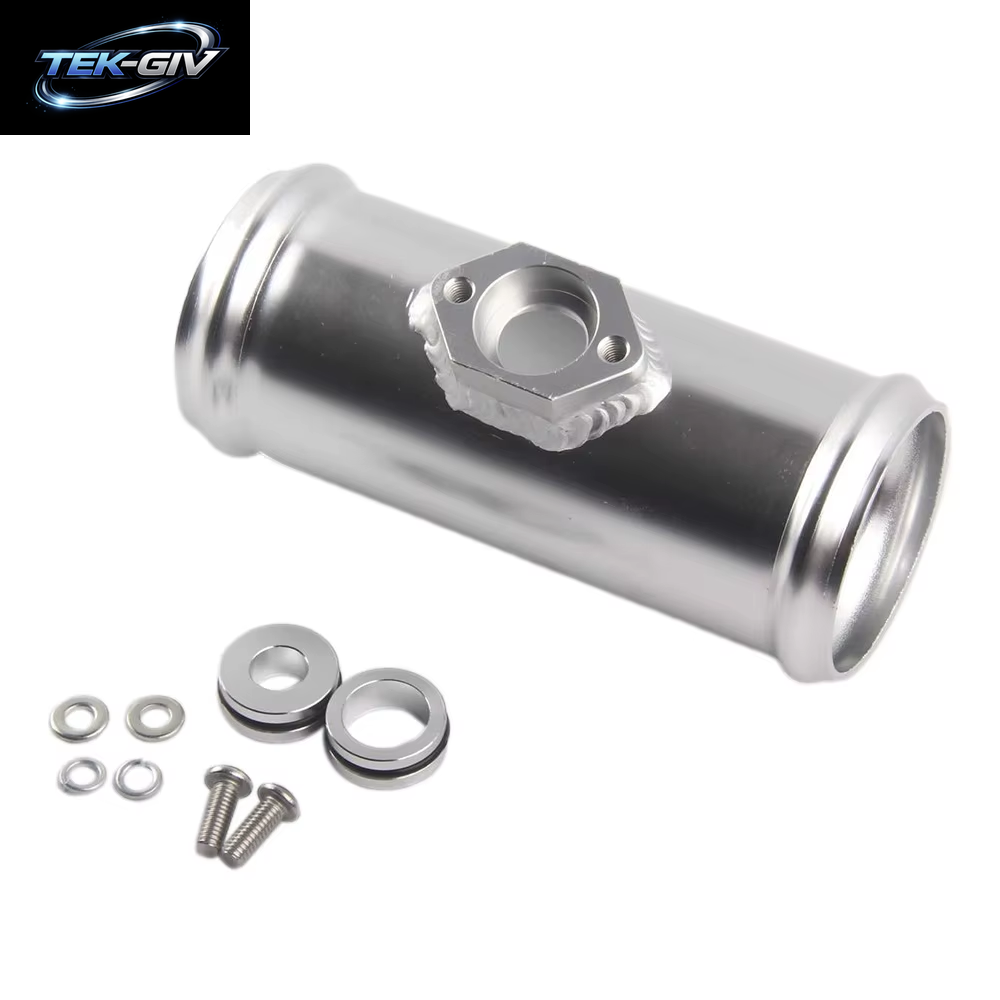 2,5" 63Mm Aluminium-Flanschrohr Mit Adapter Passend Für Jetta Golf Beetle A4 MK4 1.8T Kartensensorflansch