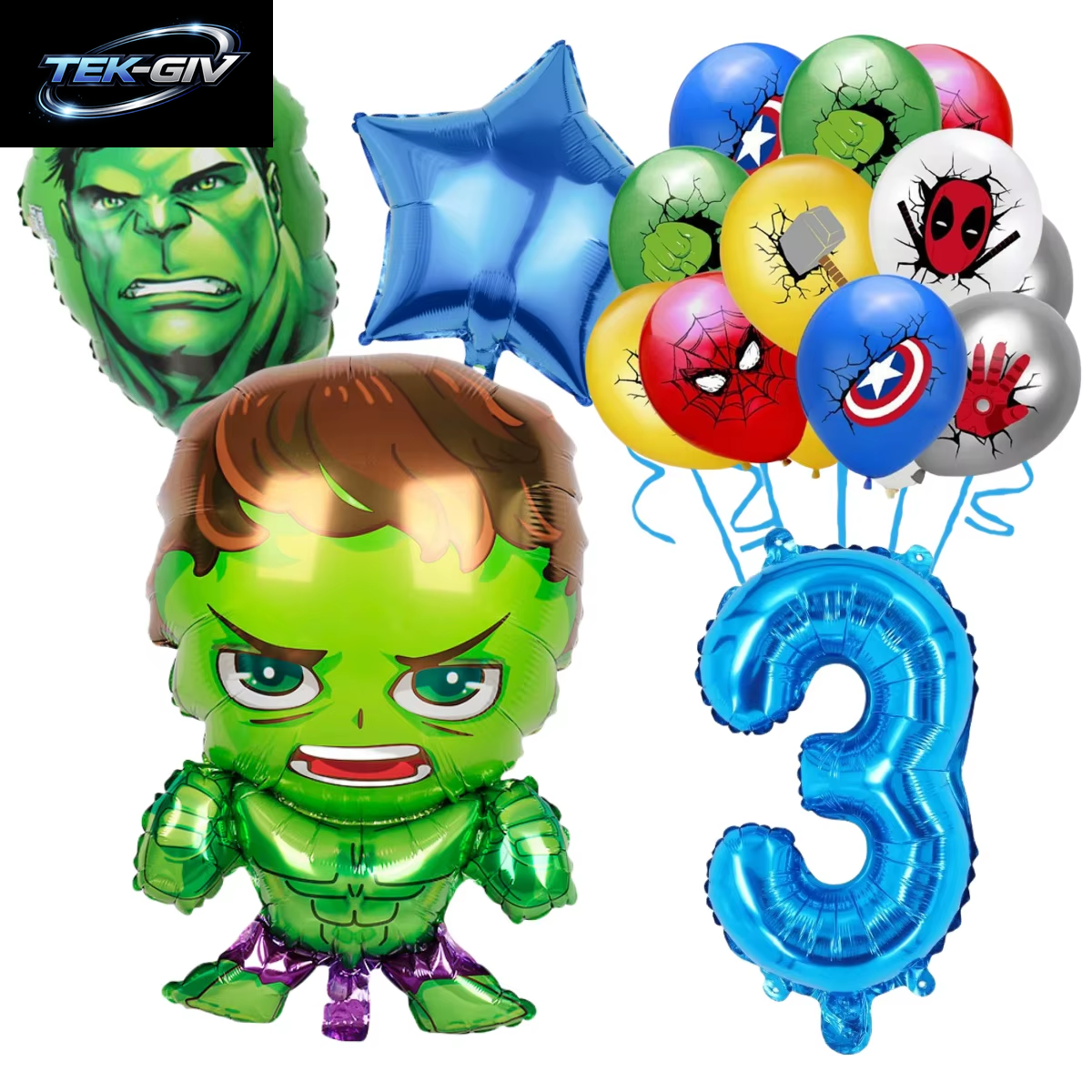 The Avengers Marvel Superheld Hulk Spider-Man Iron Man Ballon Latex Digitalballon Geburtstagsparty Babyparty the Avengers
