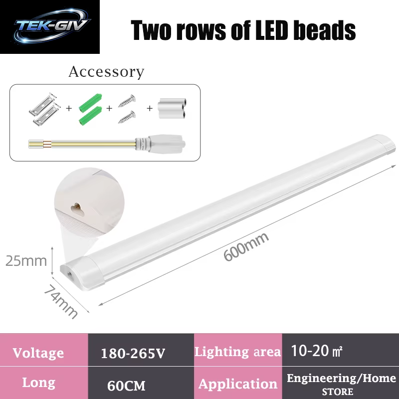 120CM Led Rohr Lichter 100W Led Lampen Bar 60CM Küche Unter Schrank Lampe Für Lager Büro Hause Kommerziellen Decke Wand Licht