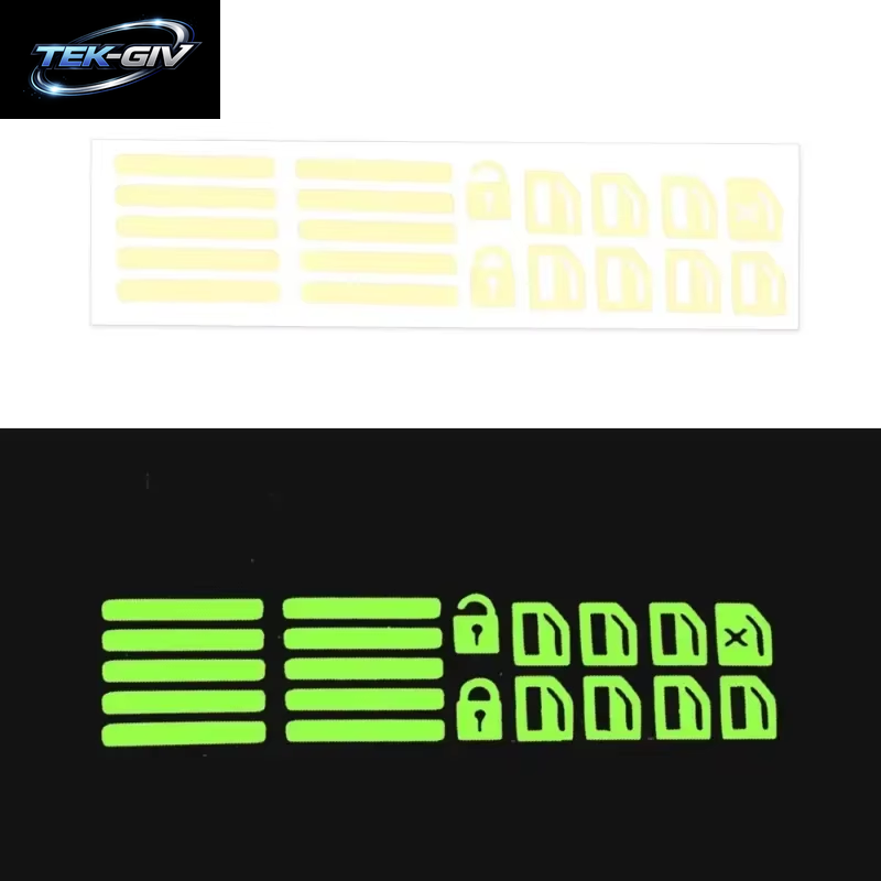 NEUE 3 Farben Auto Fensterheber Schalter Nacht Fluoreszierende Taste Leuchtende Aufkleber Aufkleber Autos Innen Aufkleber Auto Zubehör