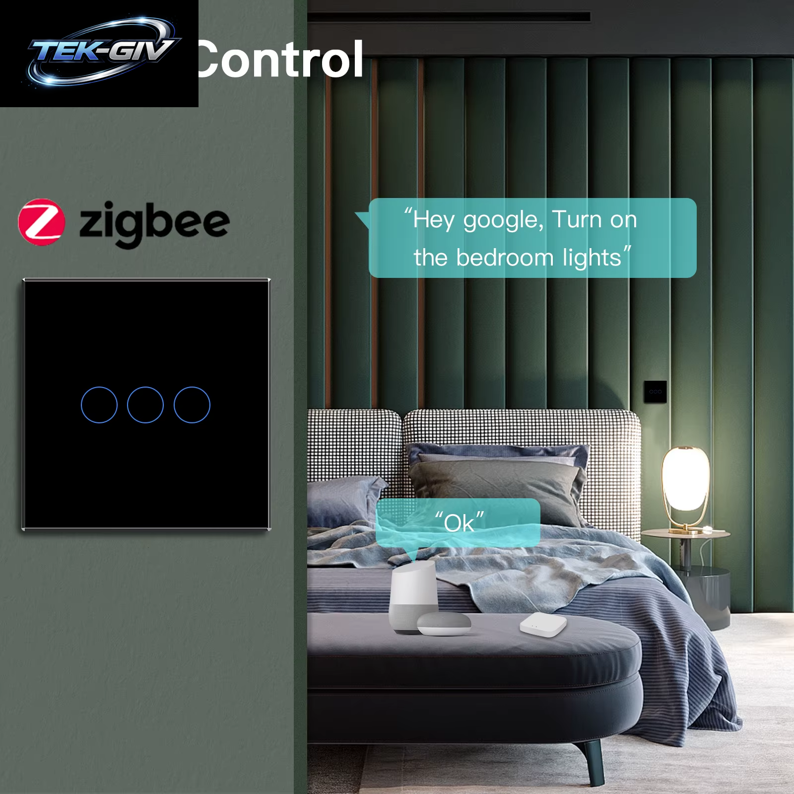 BSEED Zigbee Schalter 1/2/3Gang 2Way Verdrahtung Smart Touch Licht Schalter Wand Sensor Schalter Tuya APP Smart Leben Google Alexa