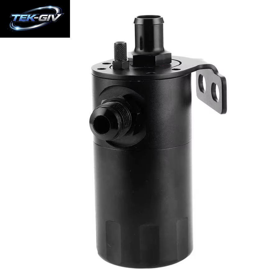 500ML Auto Öl Fangen Können Reservoir Tank Aluminium Legierung AN10 5/8In Port Universal Auto Zubehör Verblüfft Verschnaufpause Reservoir