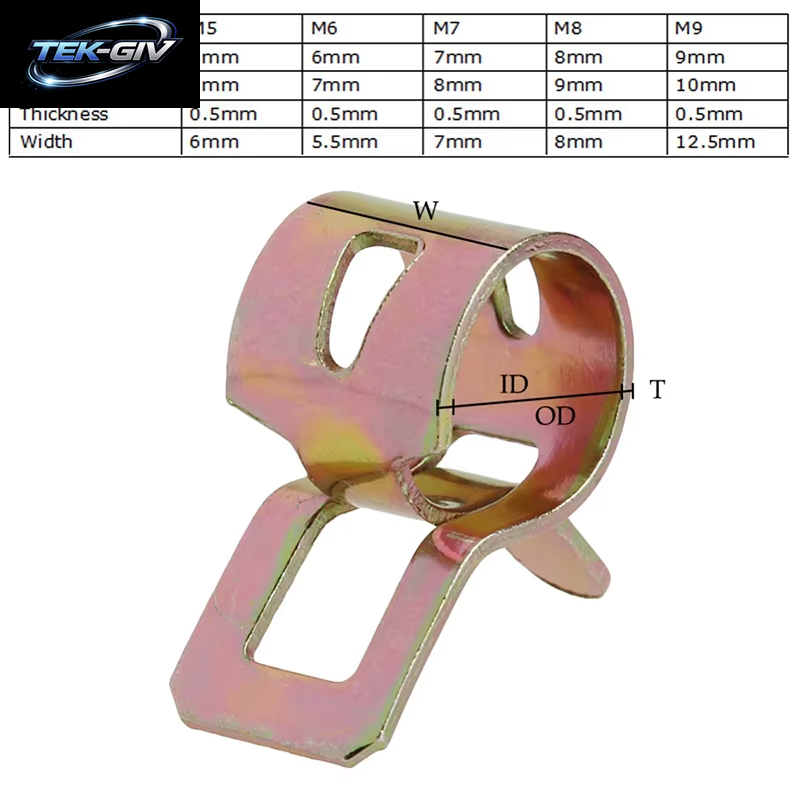 50 Teile/Satz 5-9Mm Frühling Clips Vakuum Frühling Heizöl Wasser Schlauch Clip Rohr Klemme Verschluss Für Band Klemme Metall Verschluss