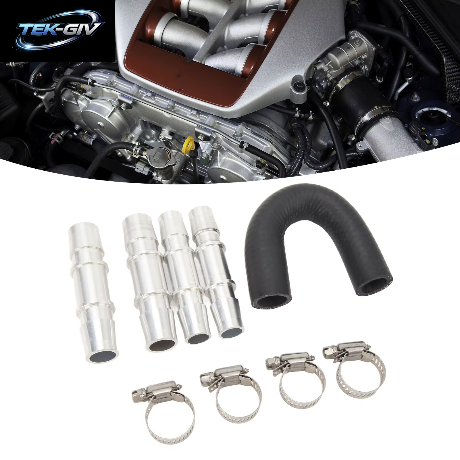 Motorheizungskern-Bypass-Kit 5/8 Zoll 3/4 Zoll Schlauchanschluss Aluminium Universal Für Die Meisten Gängigen Heizungsschläuche