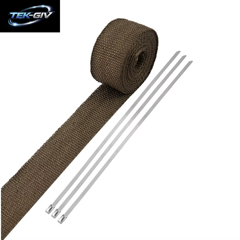 5 Meter Auto-Auspuffrohr-Wickel-Isolierung, Glasfaserband, Automatische Isolierung, Wärmegewickeltes Klebeband, Hochtemperatur-Rolle, Hitzeschild